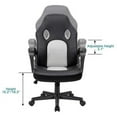 thumbnail image 6 of Vineego High Back Office Chair Faux Leather Gaming Racing Chair Ergonomic Adjustable Swivel Executive Chair, White, 6 of 8