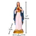 thumbnail image 2 of Virgin Mary Statue Sacred Heart Figure Resin Sculpture Savior Figurine Catholic Religious Gift 11.25 inch, 2 of 7