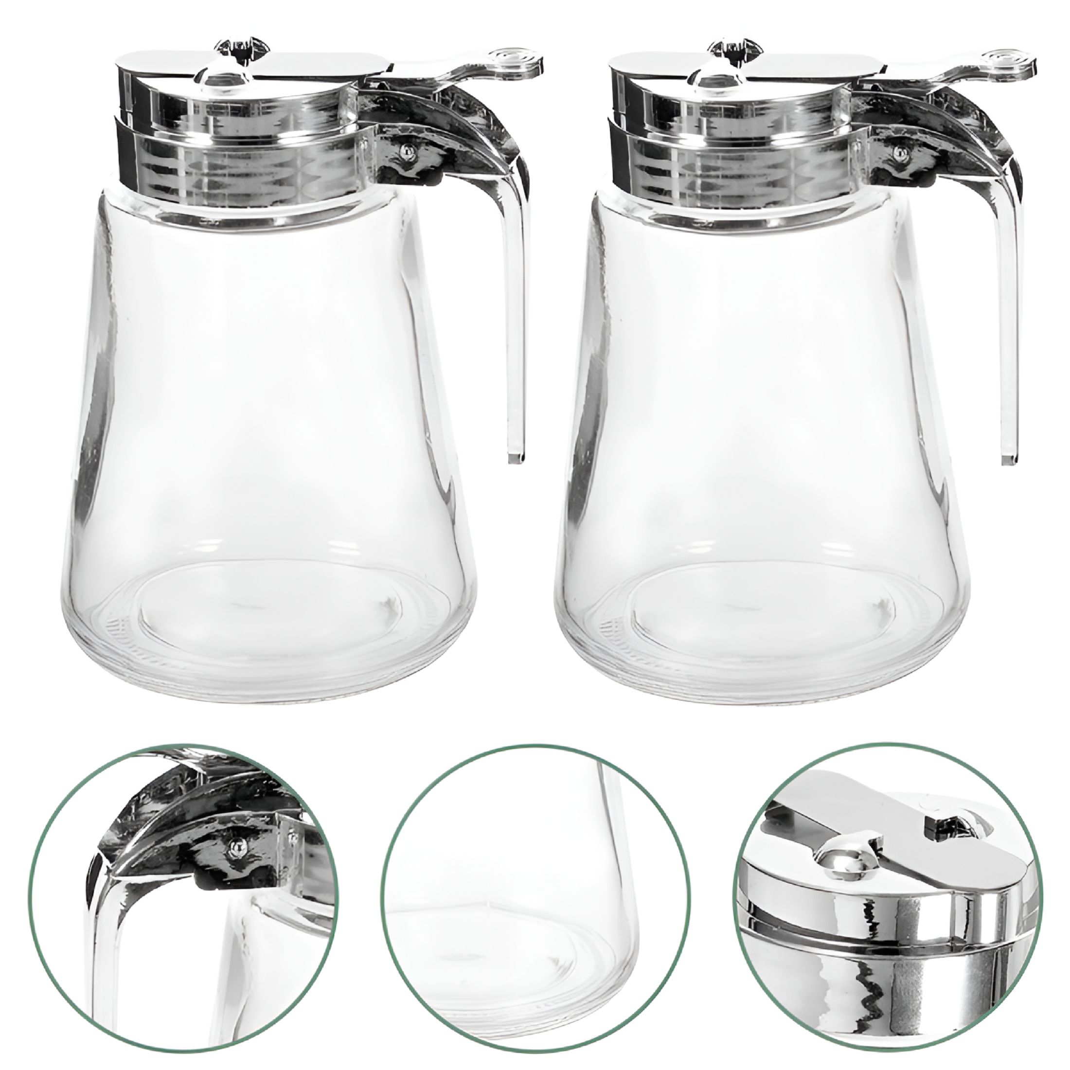 ACDANC 2026 New 2Pcs Sugar Dispenser Creamer Dispenser Syrup Dispenser Condiment Dispenser for Kitchens, Dining Tables, Cafes, Restaurants, Breakfast Bars
