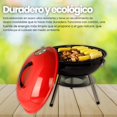 thumbnail image 2 of Asador de Carbón Portátil de 36 cm con Tapa y Parrilla de Acero Inoxidable para Exteriores, Camping, Picnic y Patio – Orzel, 2 of 6