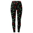 thumbnail image 5 of Fiaer Christmas Women Leggings Trendy Slim Fit Yoga Pants Santa Reindeer Snowflake Candy Sticks Graphic High Waisted Stretch Workout Trousers Black XL, 5 of 5