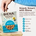 thumbnail image 4 of BIENA Chickpea Snacks, Roasted Chickpeas, Sea Salt, Crunchy Healthy Snacks, High Protein & High Fiber Vegan Snack, Gluten Free Plant Based Snack for Adults & Kids, 4-Pack, 5 Oz Bags, 4 of 7