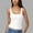 White, variant on EchfiProm Womens T-Shirts Trendy Square Neck Tops Sleeveless Solid Pullover Slim Y2K for Ladies