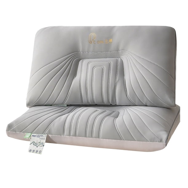 Almohada de seda fría con soporte para el cuello - Almohada refrescante de perfil medio-bajo de 48x74cm para adultos, fibra de poliéster transpirable e hipoalergénica