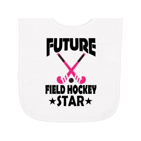Inktastic Future Field Hockey Star Baby Terry Cloth Bib
