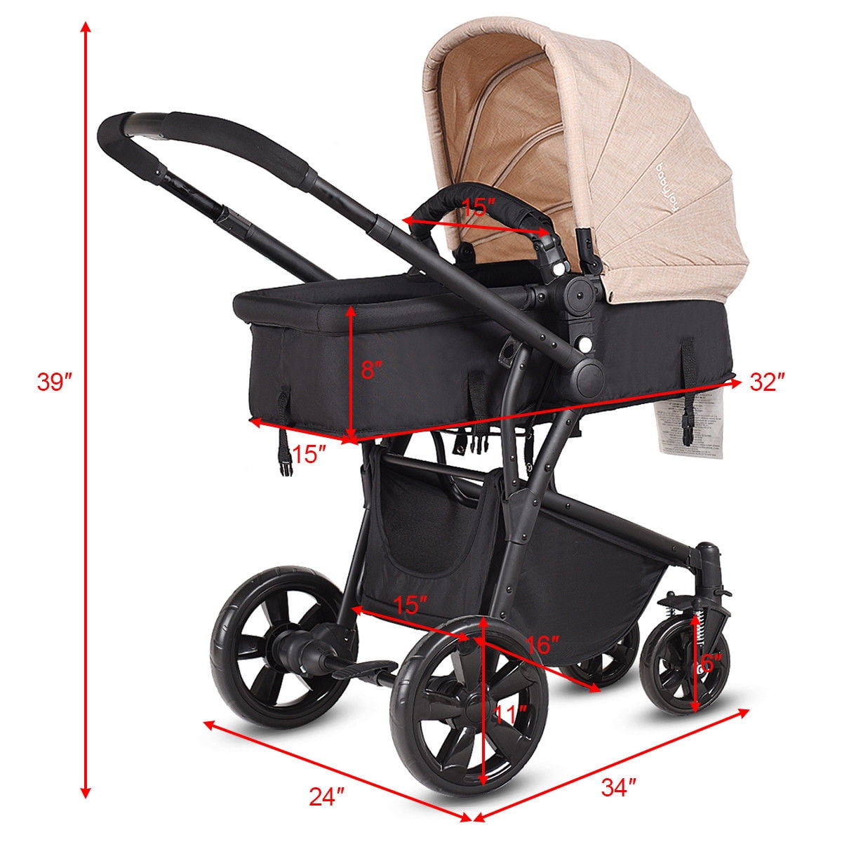 costway 2 in 1 stroller