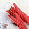 thumbnail image 5 of Guantes largos Allegra K para mujer de los años 20 manoplas de dedo completo rojo brillante One Size, 5 of 5