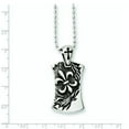 thumbnail image 2 of Chisel Stainless Steel Antiqued Fleur De Lis Dog Tag 22in Necklace, 2 of 3