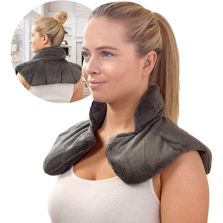 SHARPER IMAGE Hot & Cold Herbal Aromatherapy Neck & Shoulder Plush Wrap Pad