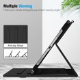 thumbnail image 4 of Fintie Case for Samsung Galaxy Tab A8 10.5 inch Tablet 2022, Model SM-X200/X205/X207, Multi-Angle Viewing Stand Cover Auto Wake/Sleep with Pocket, Black, 4 of 9