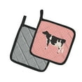 thumbnail image 2 of Caroline's Treasures Holstein Cow Pink Check Pair of Pot Holders, 2 of 3