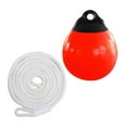 thumbnail image 3 of DYNWAVECA Boat Buoy Ball Anchor Buoy with 1.5M Rope Easy to Use Anti Scratch Boat Fender Ball with Eye Hole for Docking Small Sailboat White Rope, 3 of 10