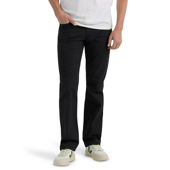 Lee Men's Extreme Motion Regular Straight Jean Black (Twill) 40W x 30L