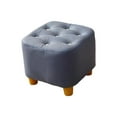 thumbnail image 1 of Taburete pequeño para pies, taburete decorativo estable, taburete para cambiar zapatos, taburete otomano para entrada, dormitorio, sala de juegos, gris azul, 1 of 9