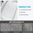 thumbnail image 4 of GPED BathTub Mat, Non-Slip Bath Mat, Machine Washable Shower Mat for Bathtub Floor Liner Mats with Suction Cups and Drain Holes, Clean and Soft on Feet, 34x22 Inch for Bathroom Floor, White, 4 of 6