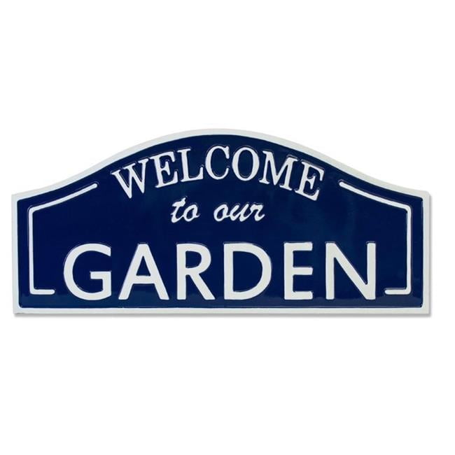 Welcome To Our Garden Sign 27.75"L x 12.25"H Metal