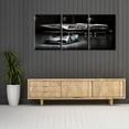 thumbnail image 2 of 3 Panel Modern Framed Landscape Artwork Giclee Canvas Prints Pictures Paintings on Canvas Wall art for Living Room Bedroom Home Office Decorations,Purple Sports car Poster - 12 x 24 inch x 3 Pieces, 2 of 6