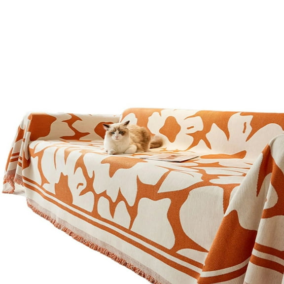 Waterproof Sofa Blanket Multipurposes Furnitures Cover Dustproof Antiscratch Couch Cover with Tassels Office Living Room