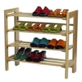 thumbnail image 2 of Winsome Clifford 4-Tiers Transitional Solid Wood Shoe Rack in Natural, 2 of 7