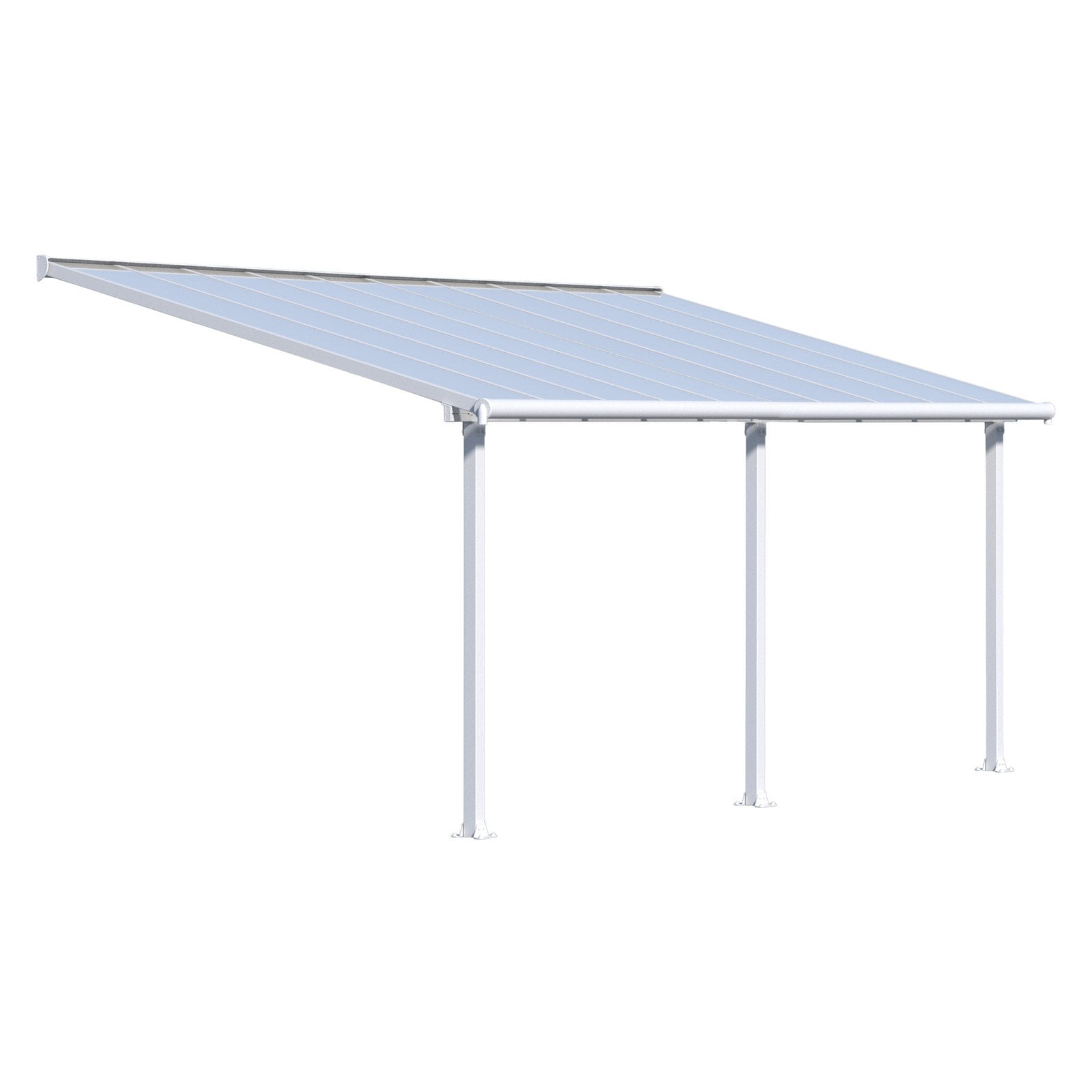 Palram Canopia I Olympia Polycarbonate Patio Cover 10 X 20 White Walmart Com