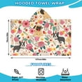 thumbnail image 2 of Dogs with Pioneer Flower Hooded Bath Towel，50"x30" for Ages 3 To 12 Kids, Quick Dry Lightweight Soft Microfiber Hood Beach Towel Cover Up for Kids, 2 of 7