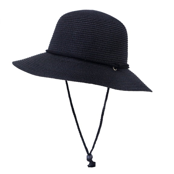 beishanbush Sun Hats Men's and Women's Beach Hat Fisherman Hat Sun Protection Shade Cover Hat Black