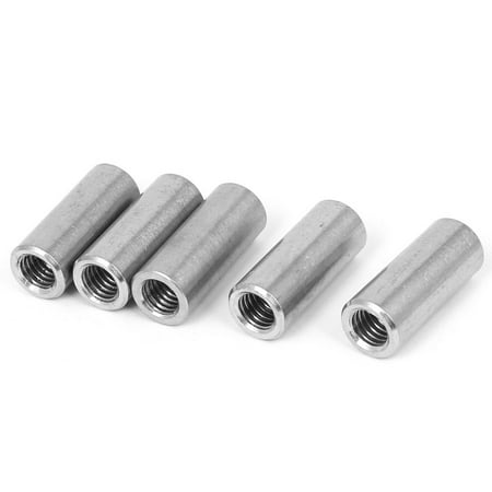 - Unique Bargains 5pcs M8 Stainless Steel Threaded Sleeve Rod Bar Stud Round Connector Nuts Joiner