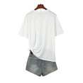 thumbnail image 3 of 1 Pce T-Shirt Décontracté à Manches Courtes Col Rond pour Femmes avec Cils de Dessin Animé et Imprimé Cils de Rêve, Haut d'Été Léger, Tee-Shirt de Sport Décontracté, 3 of 6