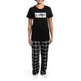 thumbnail image 4 of CafePress - Great White Shark Women's Dark Pajamas - Women's Short Sleeve Print T-Shirt and Pants Dark Cotton Pajama Set, 4 of 7