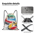 thumbnail image 3 of Kdxio Colorful Abstract Bumper Cars Print Drawstring Backpack Bag,Waterproof Draw String Back Sack, Gym Drawstring Bags Swim Bag For Unisex, 3 of 5
