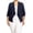 Navy, variant on Moa Collection Women's Chic Plus Size Office Blazer – Rolled Up 3/4 Sleeves Open Front