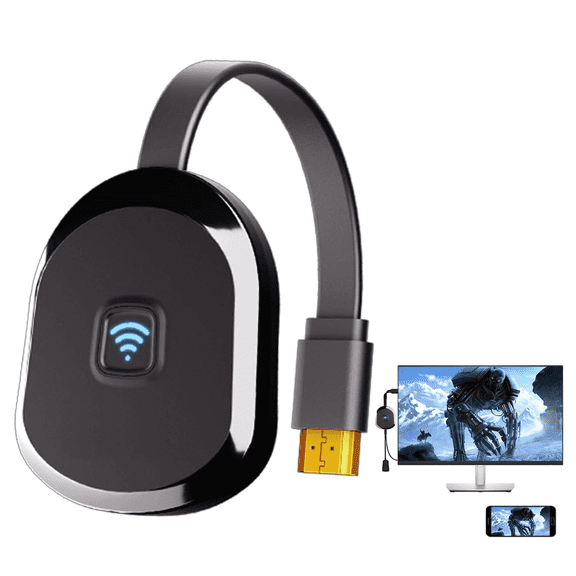 Wireless Display Adapter, 4K Screen Mirroring Device for TV, Plug and Play Wireless Cast Dongle, Compatible with iPhone Android Windows Mac