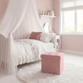 thumbnail image 4 of Nordic HyggeFolding Storage Ottoman Footrest, Jelly Pink, 4 of 8
