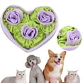 thumbnail image 2 of Qyaukm Rose Shaped Pet Snuffle Mat, Interactive Dog Puzzle Toy for Slow Feeding, Portable Sniffing Pad for Mental Stimulation, Foraging Mat for Boredom Relief, 2 of 9