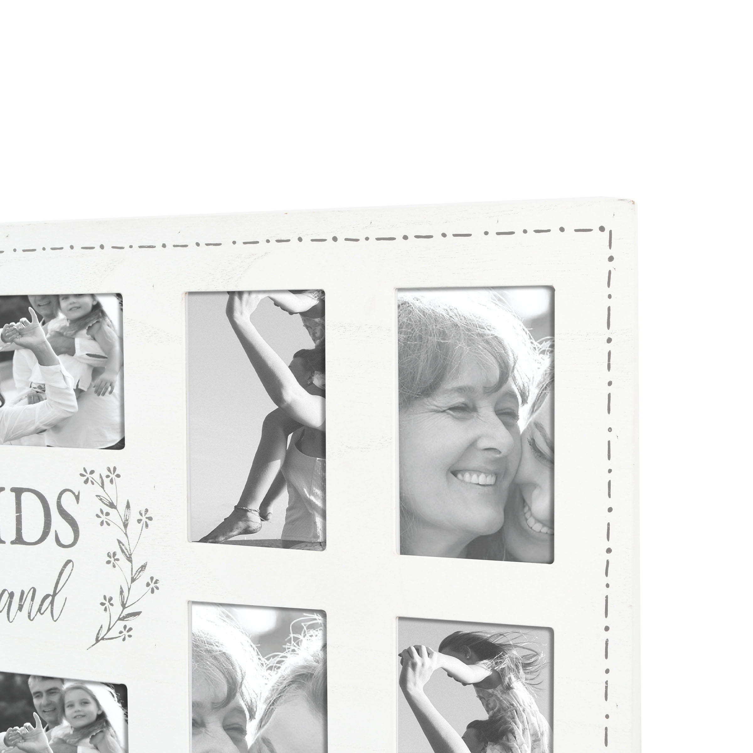 Prinz 12-Opening Grandkids Wall Hanging Collage Picture Frame, for 4x6 Photos, White
