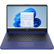 HP Laptop 14” HD LCD, Intel Celeron N4120, 64GB eMMC, 4GB RAM, Windows 11 Home (S mode), Indigo Blue, 14-DQ0055DX