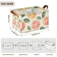 thumbnail image 7 of Yayeee Foldable Storage Basket for Shelves with Handles Set of 2 Waterproof Cloth Bins, Watercolor Orange, 7 of 7