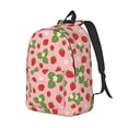 thumbnail image 2 of Daiia Strawberries Vintage Canvas Backpack for Men and Women ,Hiking Backpack,Travel Laptop Bag for School,Large Capacity Backpack, 2 of 8