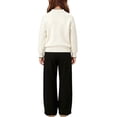 thumbnail image 6 of ITSAME Outfit Sets for Girls Crewneck Knit Sweater & Pants Set 2Pcs Fall Winter Comfy Casual Clothes White Size 5T, 6 of 6