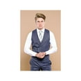 thumbnail image 6 of Men 3pc European Vested Suit WESSI by J.VALINTIN Extra Slim Fit JV17 Navy Blue, 6 of 11