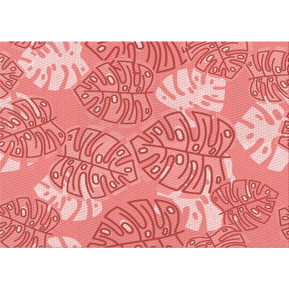 Ahgly Company Indoor Rectangle Patterned Pastel Pink Area Rugs, 2' x 3'