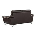 thumbnail image 3 of Titan Furnishings 69" Modern Leather Loveseat in Brown, 3 of 17