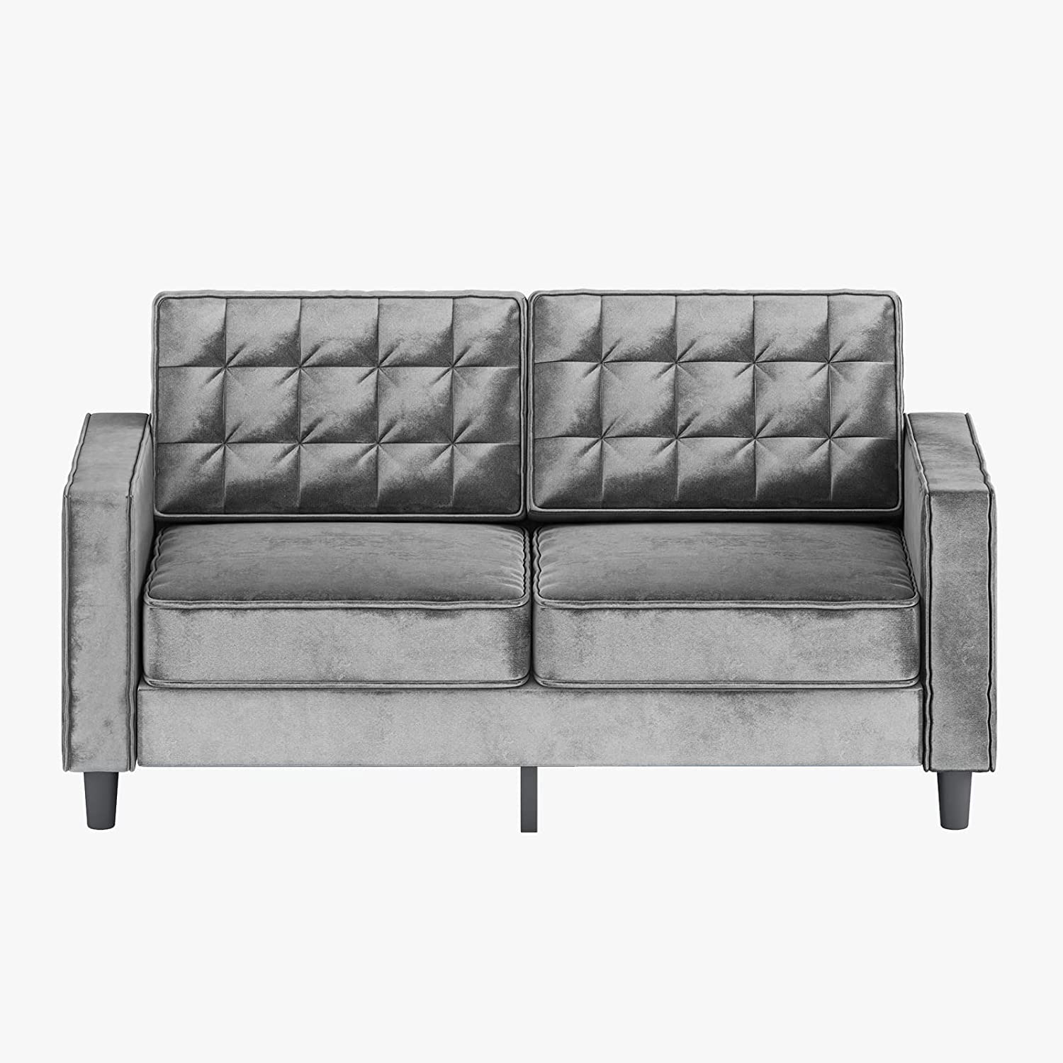Muzz Velvet Loveseat Sofa, Modern Upholstered Love Seat Sofa with