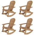 thumbnail image 4 of WestinTrends Tuscany Outdoor Rocking Adirondack Chair (Set of 4), Teak, 4 of 5
