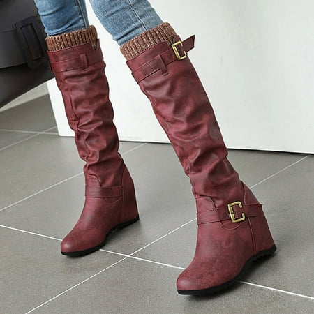 

Clearance Sales Online Deals Foreign Trade Candy Color Patent Leather Ladies Back Zipper Thick Heel Round Toe Over-the-knee Boots
