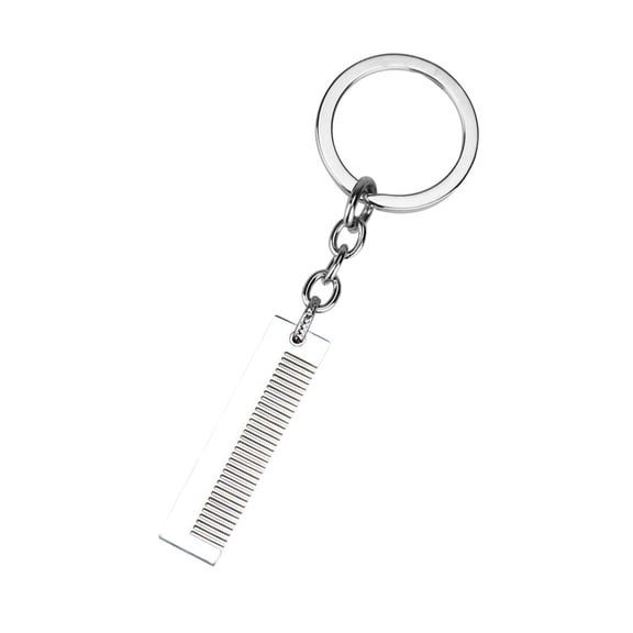 Corrosions resistant Metal Keychain Pocket Comb with Keyring Travel Friendly Hair Tool Decoration for Women Girl