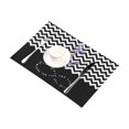thumbnail image 3 of MKHERT Black Colorblock Chevron Zigzag with Anchor and Infinity Quotes Placemats Table Mats for Dining Room Kitchen Table Decoration 12x18 inch,Set of 6, 3 of 4