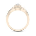 thumbnail image 3 of Imperial 1/2Ct TDW Diamond 10k Yellow Gold Halo Bypass Bridal Set (H-I, I2), 3 of 4