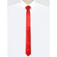 thumbnail image 2 of INSPIRE CHIC Men's Self Tied Solid Color Bussiness Neckwear Party Slim Neckties Bright Red One Size, 2 of 6