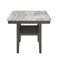 thumbnail image 6 of Selena 6Pc 60" Rectangular Gray Faux Marble Wood Dining Set w/4 Chairs & Bench, 6 of 7